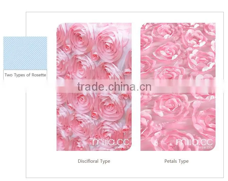 132" Round Table Cloth Wedding Rosette Table Cloth