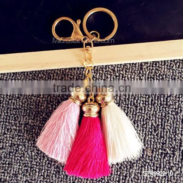10 Colors In Stock Wholesale Silk Tassel Key Chain