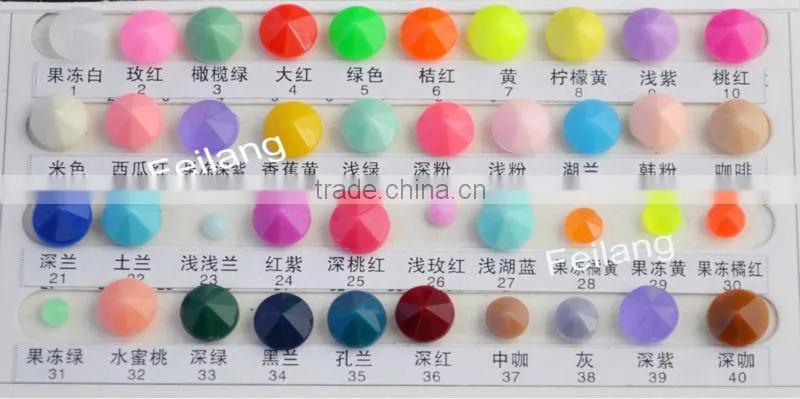 Feilang brand rose color oval acrylic stone acrylic plastic stone for sales