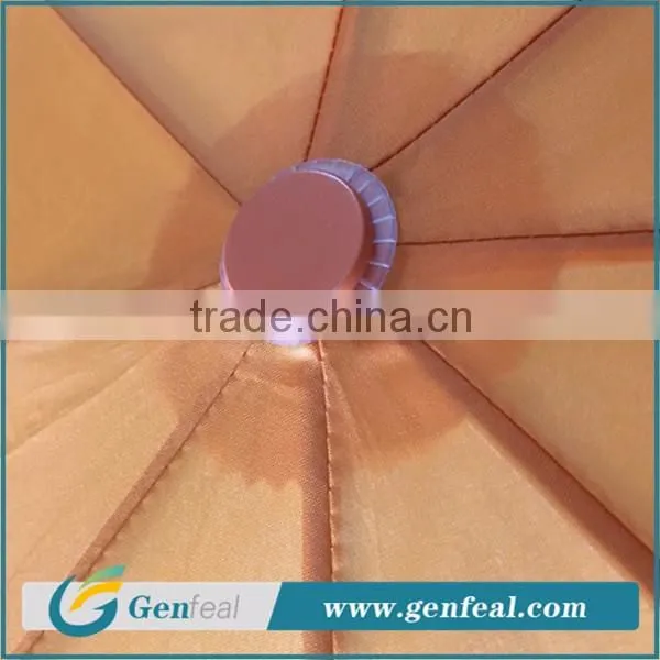 good quality 190T pongee promotion three fold umbrellas for brand logo printing