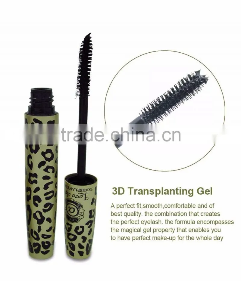 Love Alpha 3D fiber waterproof mascara Length curling and volume love alpha mascara leopard print