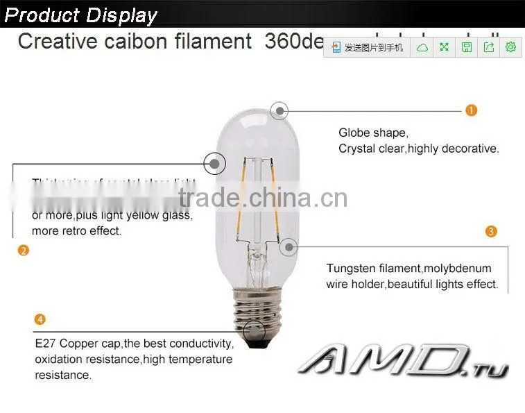2016 Arrival led ceiling light LED Edison Bulb T45 4W 6W Vintage Bulb LED