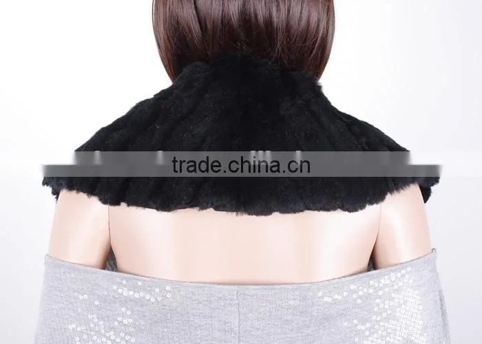 The Lastest Design Fur Scarf Shawl / Rex Rabbit Fur Scarf KZ150136