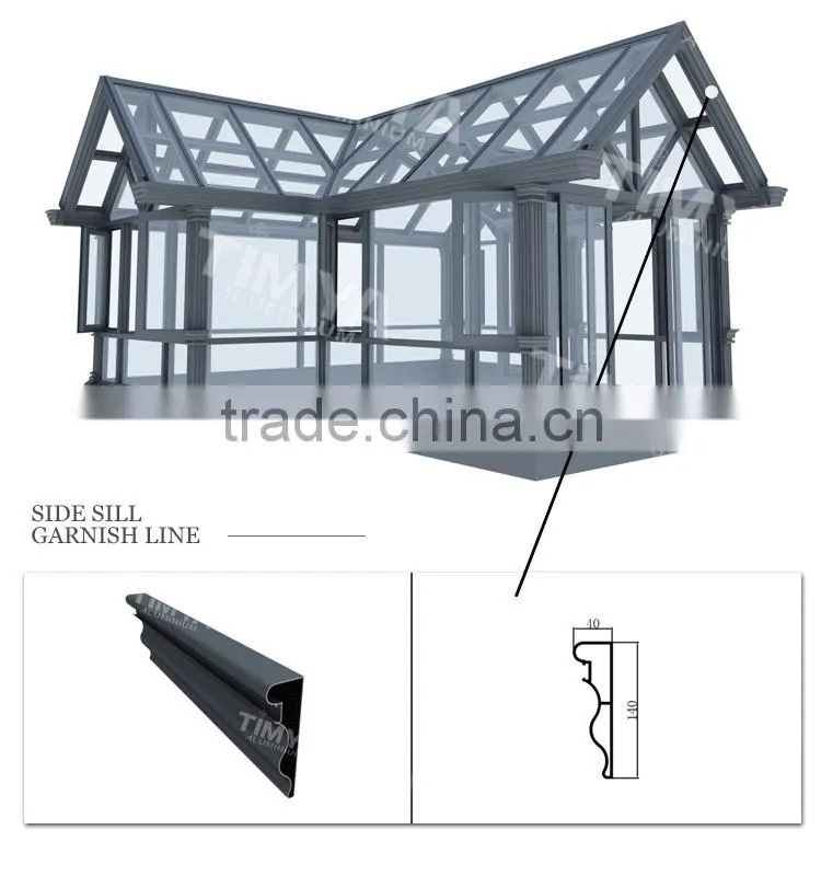 2015 aluminium glass sunrooms