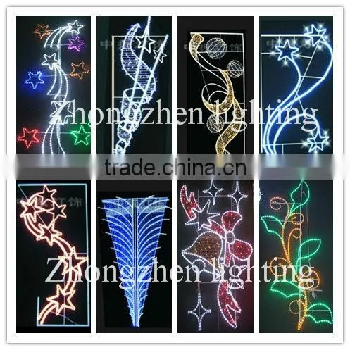 Romantic Decorative Rose Street Lighting Pole