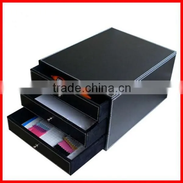 2014 Hot Sale Black PU Or Paper Drawer Box Cardboard