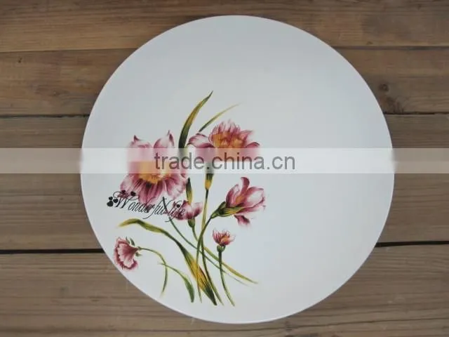 Manufacturing Ceramic Kitchen Plate with Flower Decal