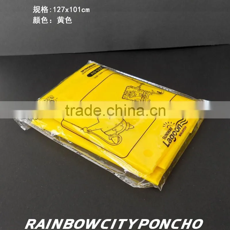 kids PE raincoat rain cape child poncho