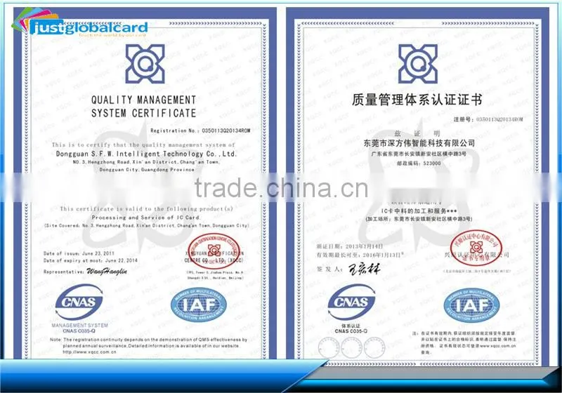 PVC transparent screen printing business cards