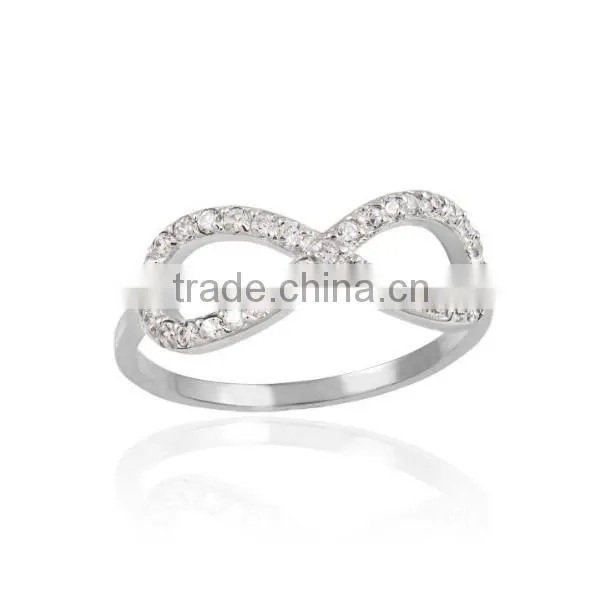 Wholesale 925 Sterlig Silver Infinity Ring Silver Infinity Symbol 8 Ring High Polished