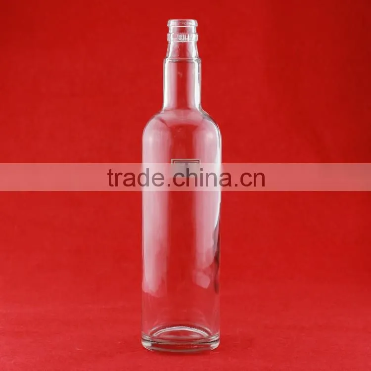 Handcraft glass bottle custom shape fruit juice glass bottle 300ml frosted glass bottle