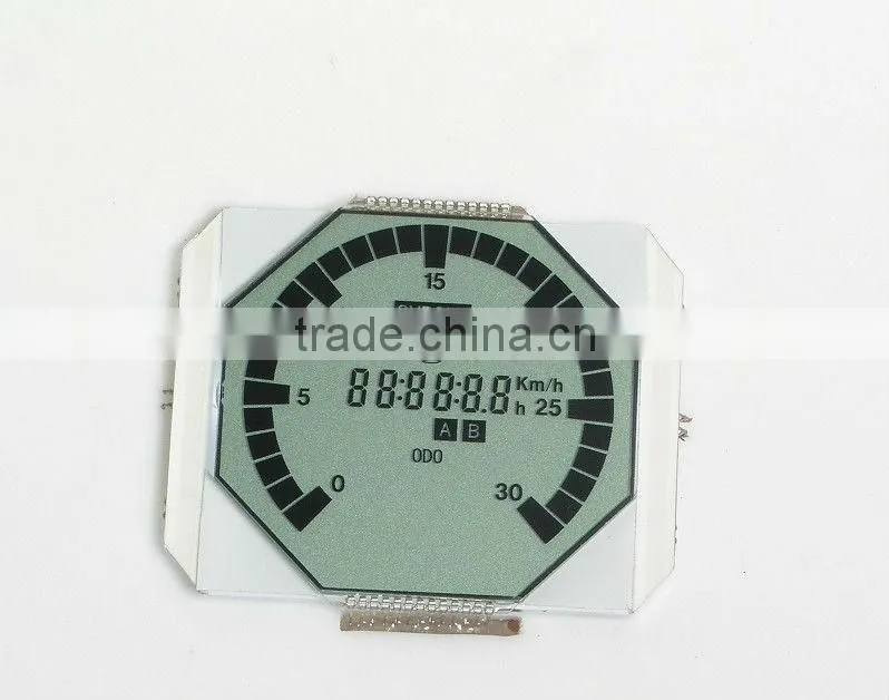 Custom clock transparent lcd module