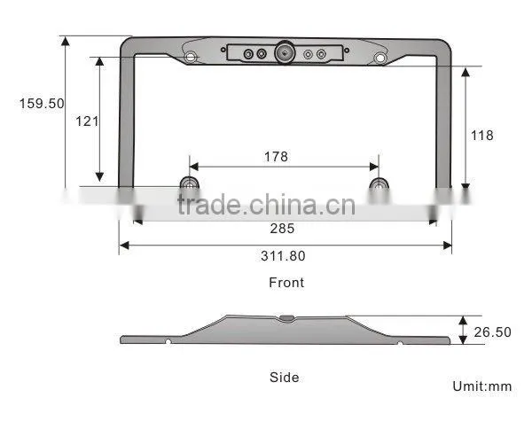 Vehicle rear view system with 7 Inch digital TFT LCD monitor