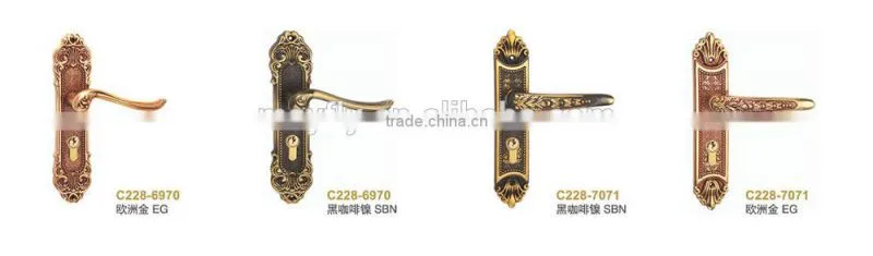 luxury Tri-circle brand Brass European interior room door lock;High-end european-style door lock series