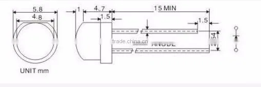 wholesale 4.8mm 5mm straw hat led electronic components