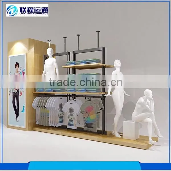 Wall merchandise display rack module stainless steel adjustable wall shelves