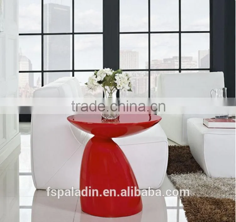 Modern Flow Fiberglass Side Table, Mushroom Shape