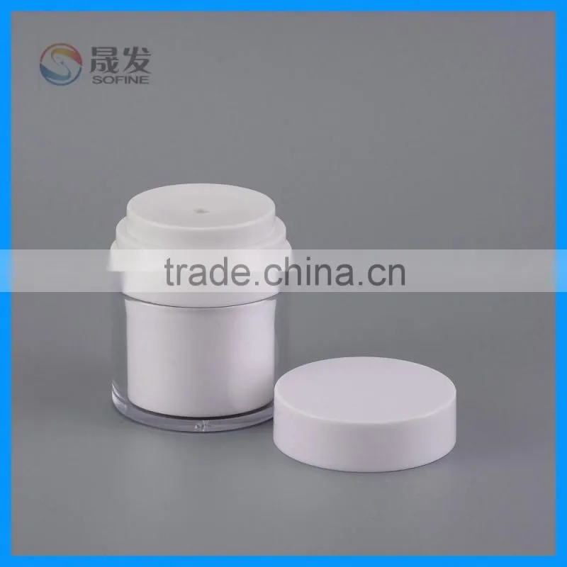 Acrylic cosmetic airless cream jar