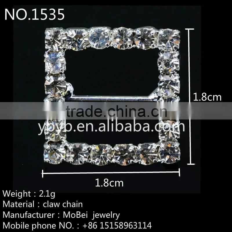 Rose Crystal rhinestone buckle for wedding invitation-1535