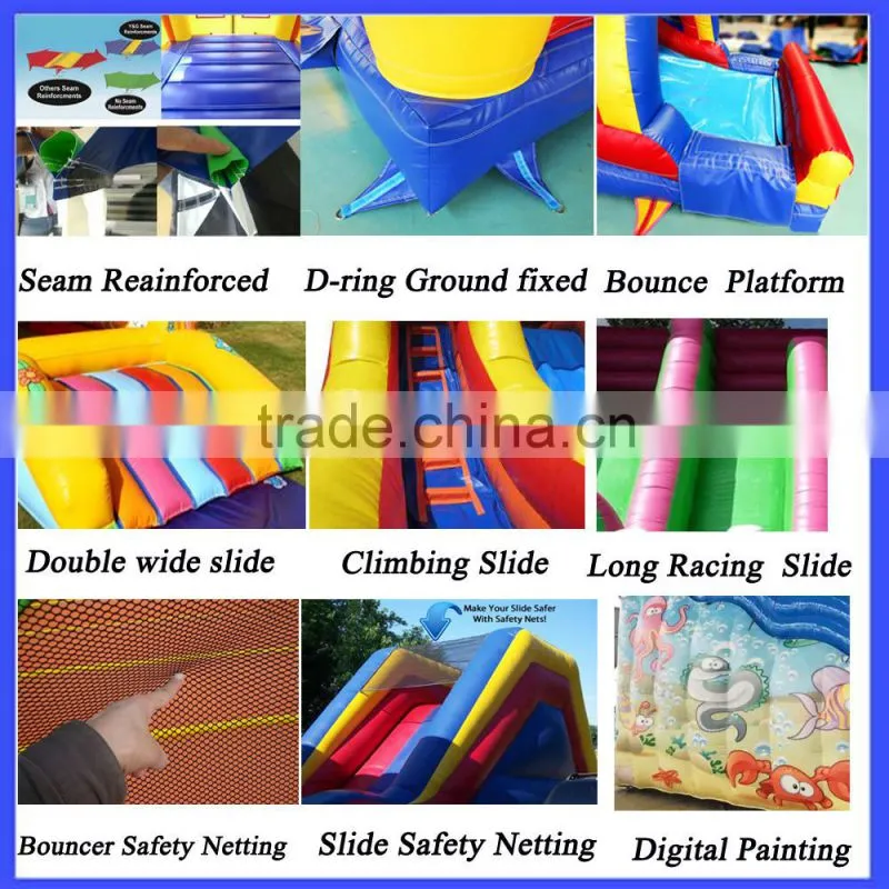 2016 New inflatable bouncer combo,Inflatable Brave Knight Combo
