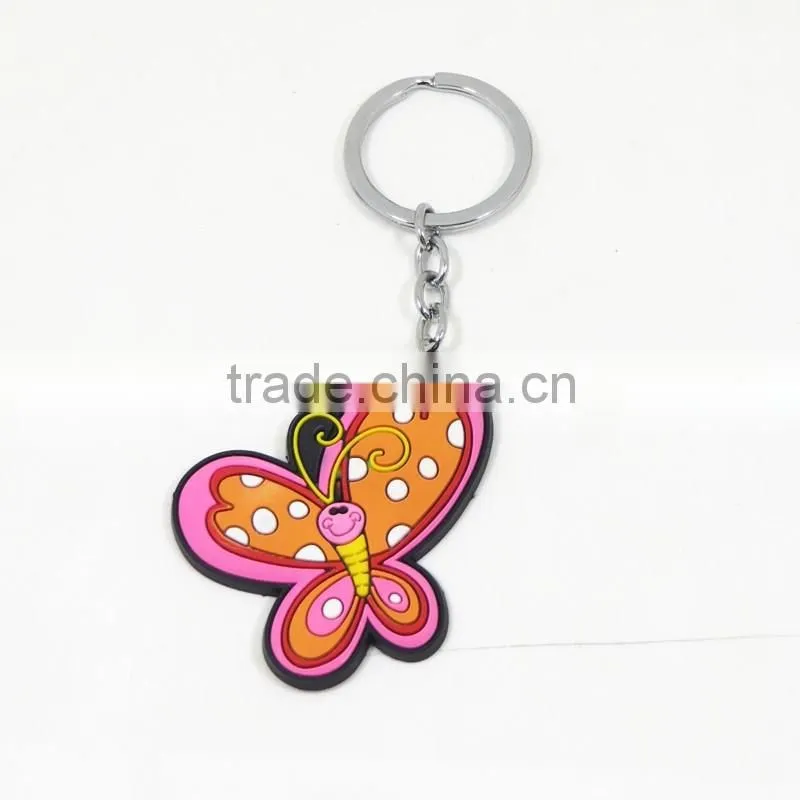 Yiwu Manre Best selling advertising custom pvc keychain/ 2d custom keychain