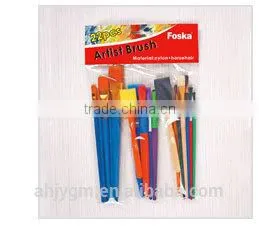 6PCS Nylon Plastic Handle Artist Brush/artist paint brush/artist brush set