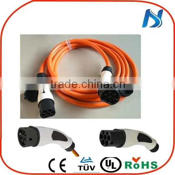 32 A IEC62196 3 phase EV charging cable with 5m TUV cord