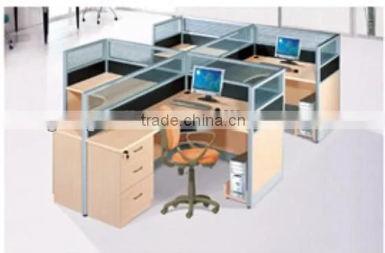 Flexible Aluminium Office Screen With Glass Panels A45-24