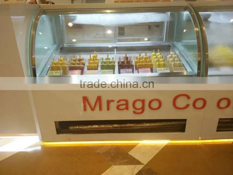 14GN pans commercial cabinet italian ice cream popsicle display