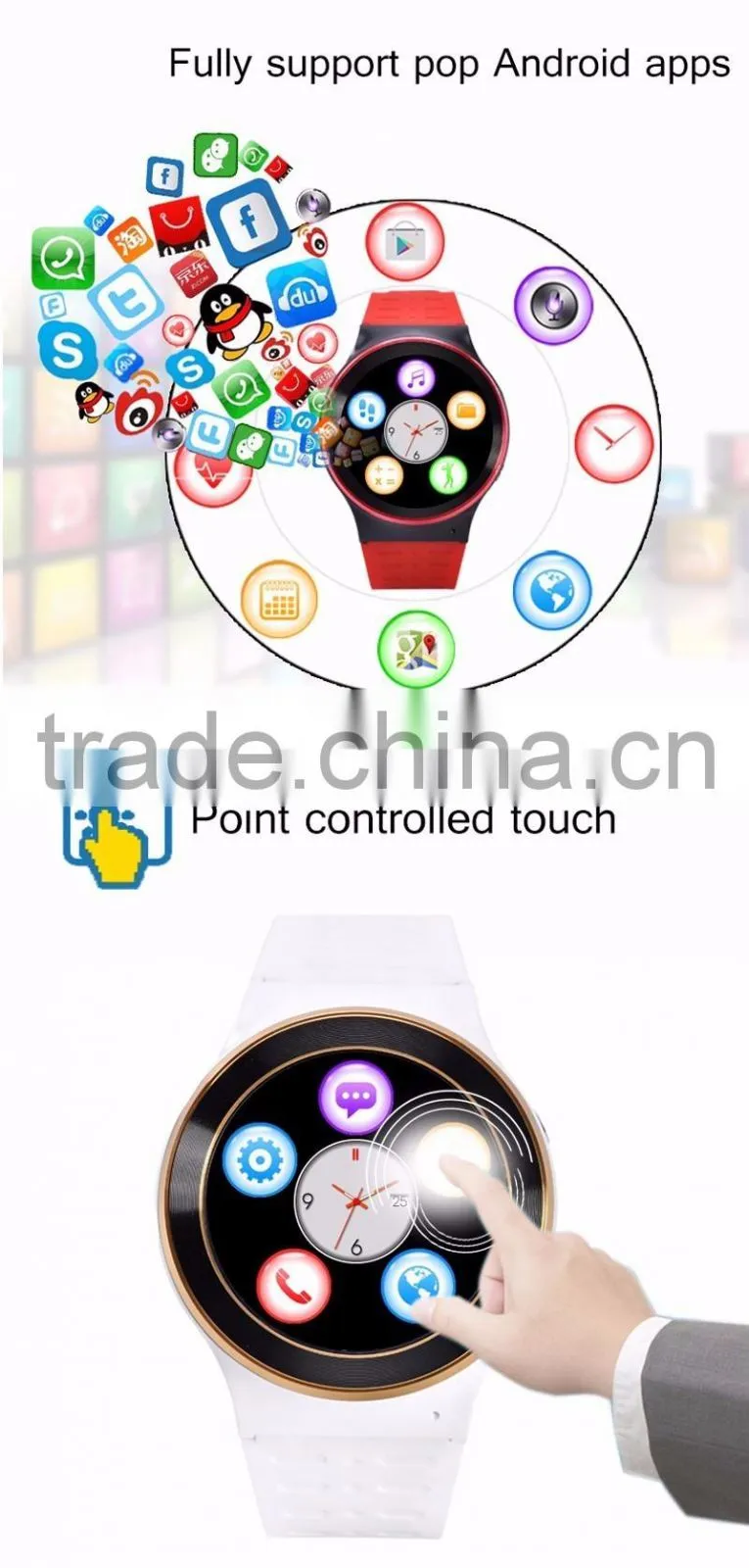 Quad Core 3G smart watch S99 Bluetooth Smart Watch 8G Wrist Phone With BT 4.0 GPS WIFI Andriod V5.1 GPS