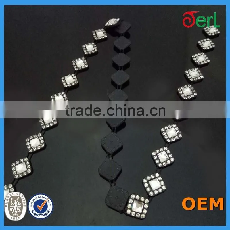 Plastic trimming with glass for jewelry decoration China wholesale price