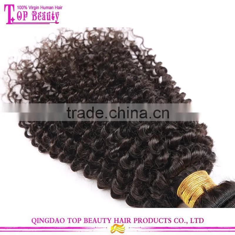 Factory Price Kinky Curly Human Hair Weft High Quality Peerless Peruvian Hair Weft