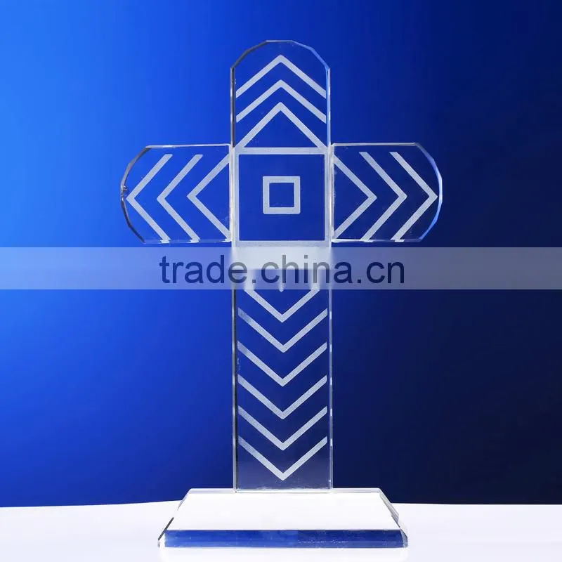 Fancy Wholesale Cheap Crystal Glass Cross