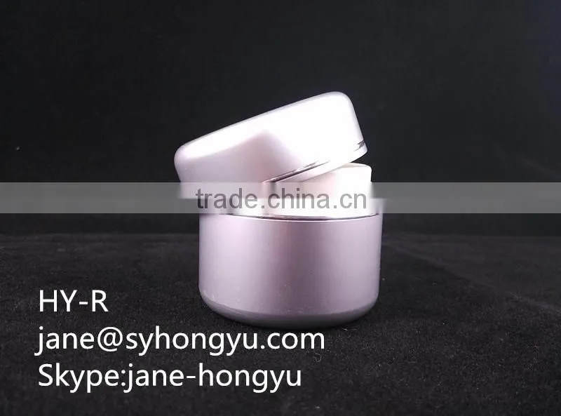 Cute blue cosmetic aluminum and plastic face cream jar/jars