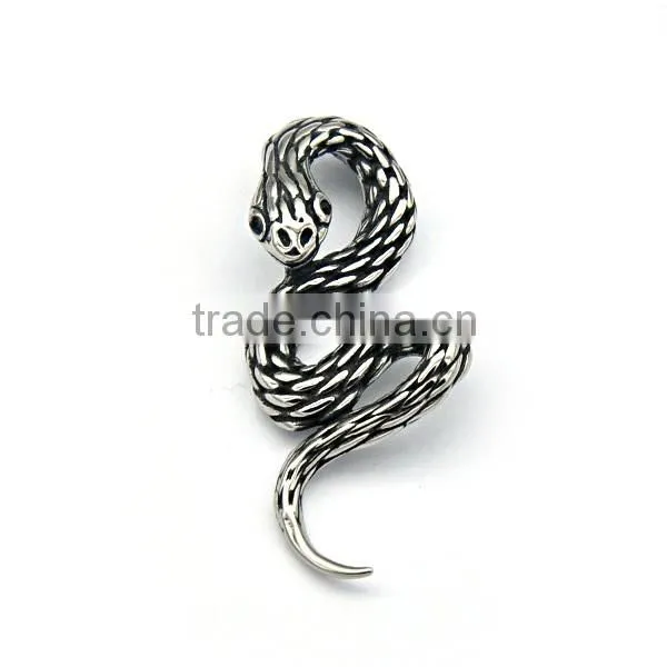 mens gothic snake pendant fancy titanium steel pendant punk style jewelry