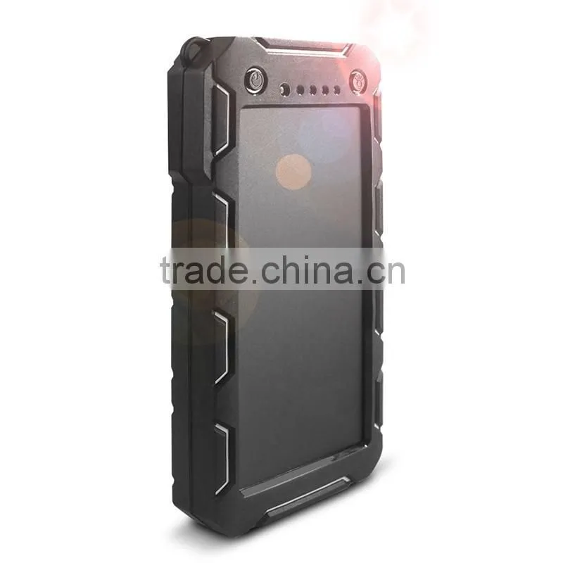 Waterproof 15000mah universal solar power bank cell phone charger 5v 2a for laptop