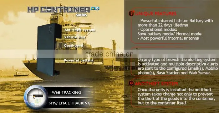 Container GPS Tracker with MULTISENSE antitheft system, Powerful internal battery, Full alerting system - Mod HPCONTAINER S2