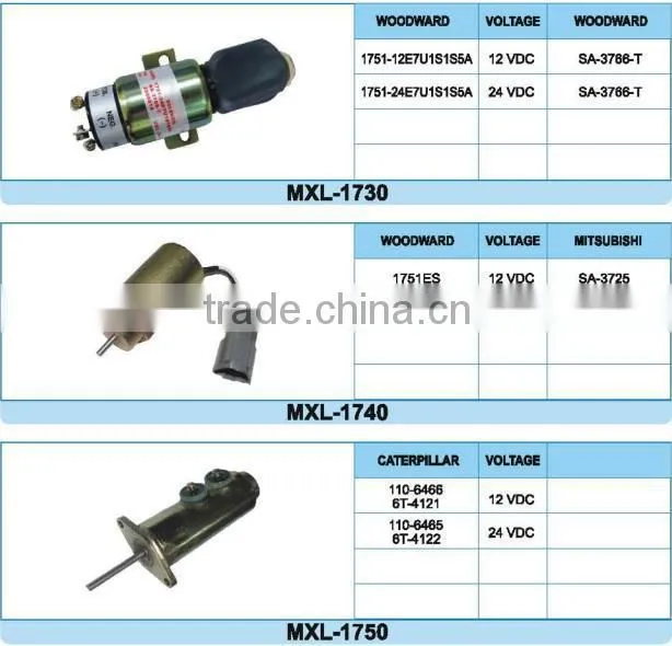 Made in china with high quality diesel fuel engine stop solenoid SA-4941 12V/24V