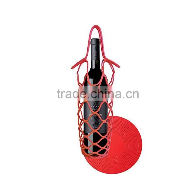 New Design Silicone decorative wine bottle holders,Novelty Promotional gifts Wine bottle holders