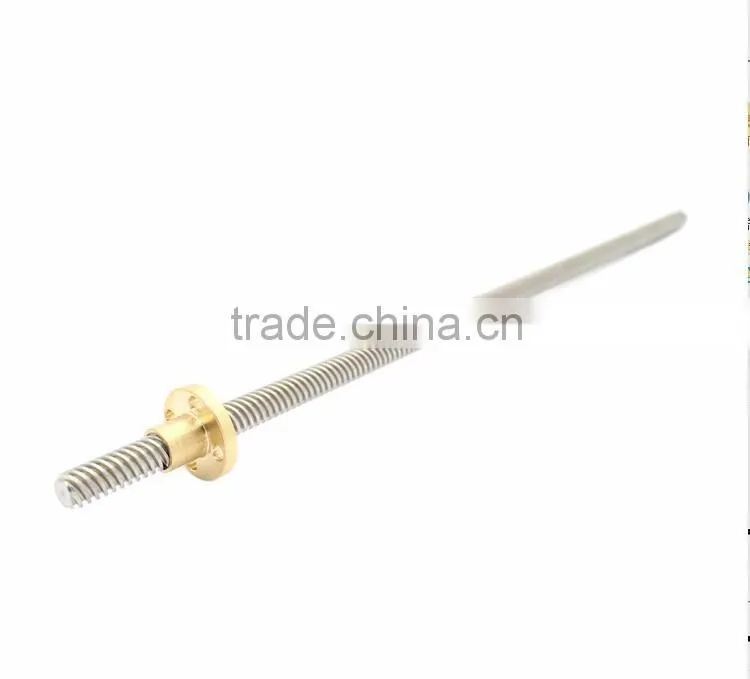 T8*8 mm lead screw 400 mm 8mm lead trapezoidal spindle screw Lead Screw Rod T Shape Linear Rail Bar Shaft Brass Nut