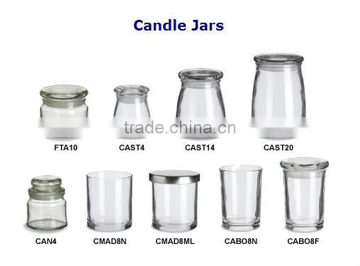 boutique thick glass candle jar
