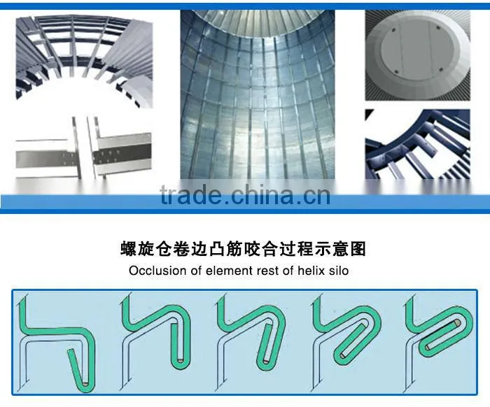 Super quality Popular new condition galvanized steel silo for grain and feed storage
