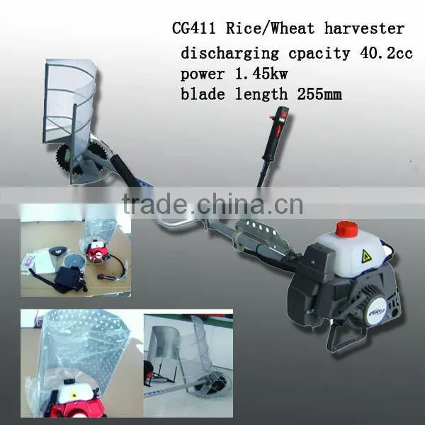 mini petrol enginge corn paddy harvester CG411 for sales