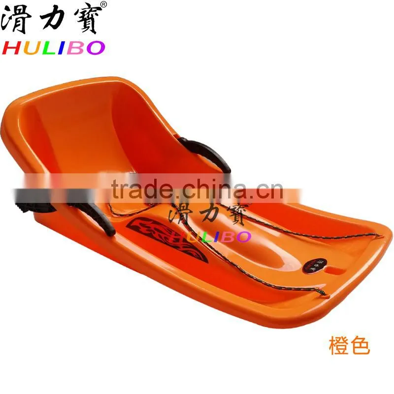 Plastic Snow sled with rope brake and backrest / Brand-New Snow sled