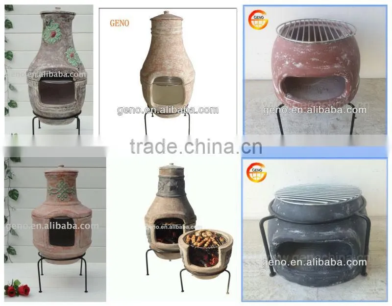 Decorative Wood Fired Clay Chimney for Garden Party