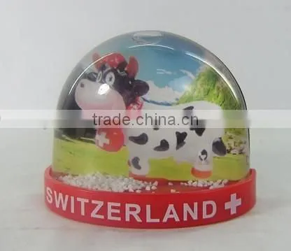 Snow Globe With The Magnet,Fridge Magnet For Tourist Souvenirs,OEM Fridge Magnet Plastic Photo Snow Globe