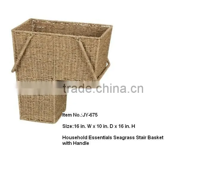 Seagrass weaving basket wall basket with handle