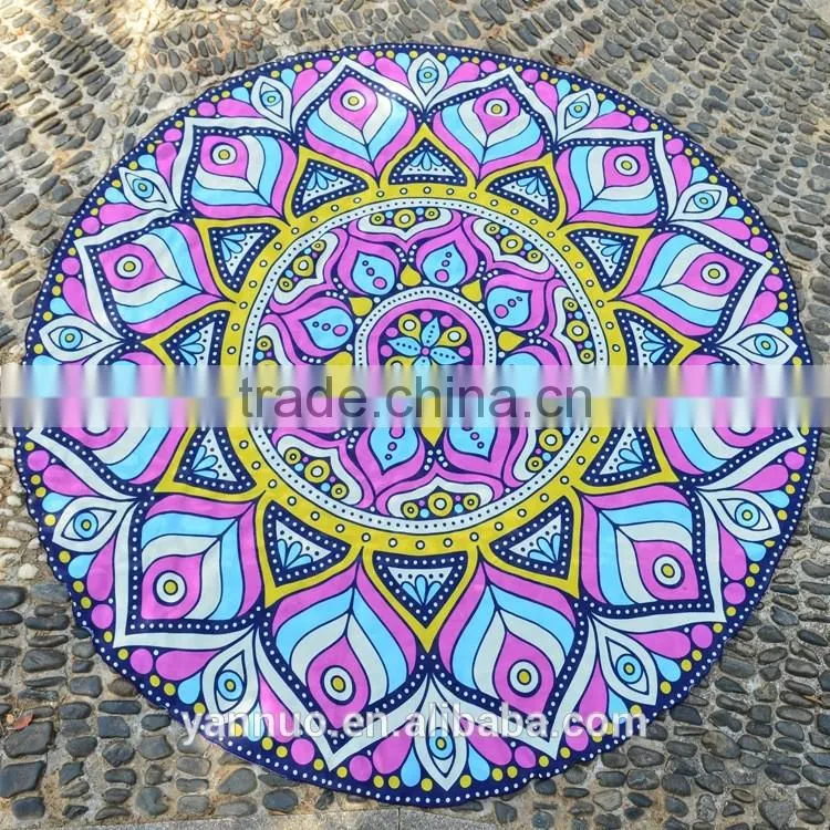 Custom Large Round Donut Beach Towel Printed Cotton Sunscreen shawl Beach mat