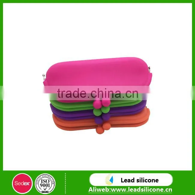 High quality rectangle shaped friendly silicone customized coin wallet
