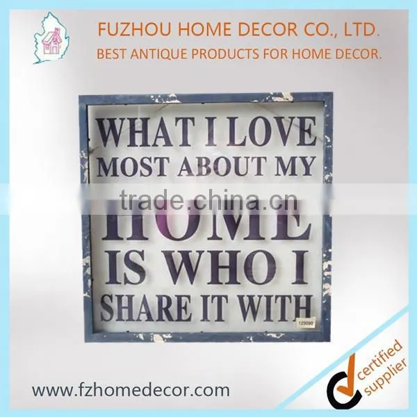 Round shape large metal picture frames with glass printing